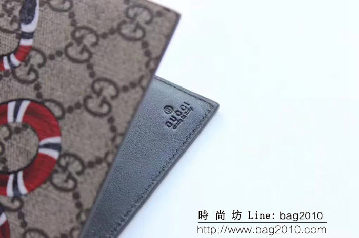 GUCCI古馳 經典款 G家蛇圖案 雙折皮夾 138042 WTG1832